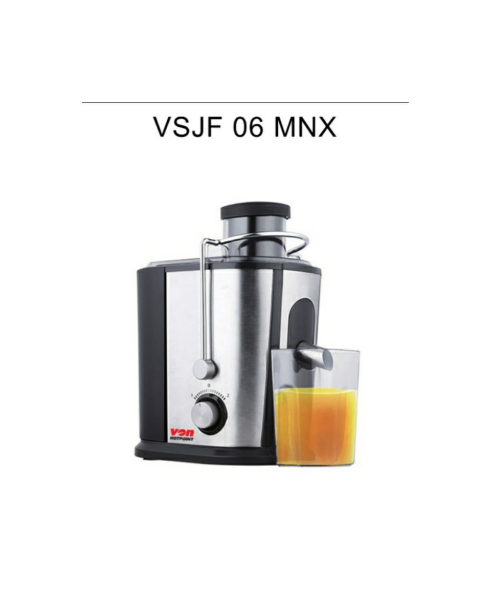 VON Juice Extractor 600w Stainless Steel VSJF 06MNX